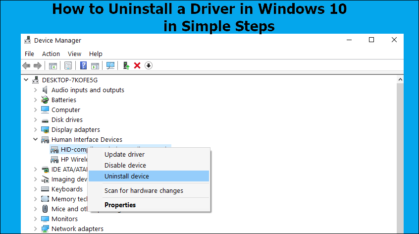 how to uninstall a driver